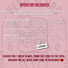 On National Holidays 2025 we will operate as follows